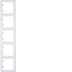 soul Rahmen 5-2-fache vertikal, weiß WL5150 Lumina Hager