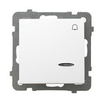 Taster mit Klingel-Symbol mit Hintergrundbeleuchtung orange weiss Ospel As ŁP-6GS/m/00