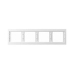 Rahmen 4fach waagerecht K.1 polarweiß, glänzend 13837009 HAGER