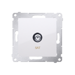 Antennendose SAT Einsatz weiß glänzend Simon 54 Premium Kontakt Simon DASF1.01/11