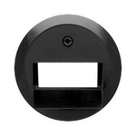 Zentralstück für UAE Steckdose 2fach 1930/Glas/Palazzo schwarz, glänzend 140901 HAGER