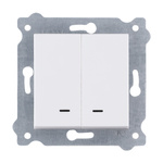 Doppelschalter mit Beleuchtung Weiß 203/01E EXEN