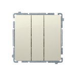Schalter 3x1-polig 10AX 250V ohne Aufrduck beige matt Kontakt Simon BMW31.01/12