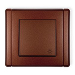 NO-Schalter Licht braun metallic IP20, IP44, 10AX 250V~ (Serie/Kategorie: FLEXI) 9FWP-5