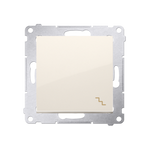 Treppenschalter (Modul) mit Aufdruck und cremeweiß Kontakt Simon 54 Premium DW6.01/41