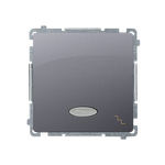 Treppenschalter 10AX 250V mit Aufdruck "Treppe" beleuchtet inox met. Kontakt Simon  BMW6L.01/21