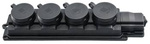 Gummi-Verlängerungskabel 4-Steckdosen z/u 3m schwarz IP44 D.3159/4-3 Pawbol