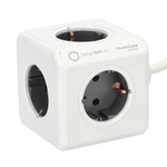 Allocacoc Extended PowerCube mit 1,5m Kabel, Typ F Schuko - grau