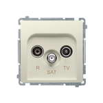 R-TV-SAT Endantennendose beige matt Kontakt Simon BMZAR-SAT1.3/1.01/12