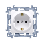 Einzelne Schuko-Erdungssteckdose (Modul) 16A 250V weiß Simon 10