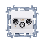 Antennendose R-TV-SAT Enddose für Durchgangsdose 1 dB (Modul) weiß Simon 10