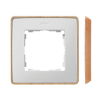 1-fach Rahmen Detail select-Holz weiß / Basis Holz Simon 82 Detail
