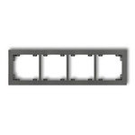 Vierfacher Universalrahmen aus Kunststoff graphit IP20 (Serie/Kategorie: DECO) 11DR-4