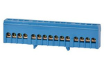 Schutzleiste 15-mod. 15x16mm2 IP20 blau F-electro