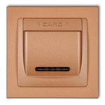 Hotelschalter gold metallic IP20, 16A, 230V~  50Hz (Serie/Kategorie: DECO) 8DSH-1