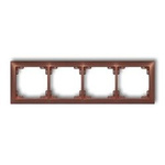 Vierfacher Universalrahmen aus Kunststoff DECO Soft braun 9DRSO-4
