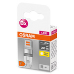 Satz von 3x LED BASE PIN G9 20 1.9W 2700K 200lm Osram