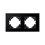 2-fach Rahmen Glas Schwarz, Serie ViP ViPlast