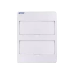 S24 (2x12) OBERFLÄCHENMODULIERTE SCHALTANLAGE IP40 MIT WEISSER ABSCHIRMUNG MIT N+PE-KLARGEN