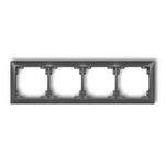Vierfacher Universalrahmen aus Kunststoff DECO Soft graphit IP20 (Serie/Kategorie: DECO) 11DRSO-4