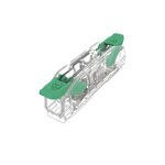 Durchgangsklemme mit Hebel für flexible und starre Leiter 2x 0,2–4 mm², grün – EDO2411, EDO Technic