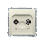 R- TV-Endantennendose separate Dämpfung 1dB beige Kontakt Simon BMZAR1/1.01/12