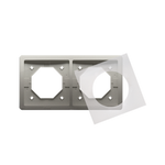 Rahmen 2fach IP44 satin met. Kontakt Simon BMR2B/29