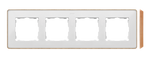 4-fach Rahmen Detail select-Holz weiß / Basis Holz Simon 82 Detail