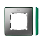 Rahmen 1fach Detail original- select metalisch Aluminium/ Grundfarbe grün 82 8201610-253