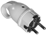 WT-16 2P+Z Schuko 16A 250V IP44 weißer Stecker mit Griff D.3101N PAWBOL