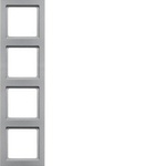 Rahmen 4fach Q.3 Alu Samt, lackiert Berker 10146094