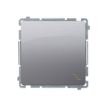 Treppenschalter 10AX 250V mit Aufdruck "Treppe" inox met. Kontakt Simon BMW6.01/21