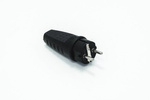 Gummi Stecker tragbar schwarz 16A 250V IP44 D.3158L Pawbol