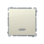 Schalter 1-polig 10AX 250V mit Beleuchtung ohne Aufdruck beige matt Kontakt Simon BMW1L.01/12