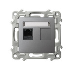 Einzelne Computersteckdose, Kat. 5e MMC SZAFIR Grau Ospel