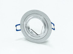 LED Strahler Einbaustrahler Gehäuse rund Aluminium gebürstet 1 x GU10 3600/VTAC