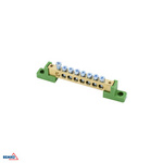 Klemmenblock auf flachen Isolierkörpern 8x12 8-spurig grün Bemko