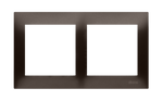 Rahmen 2fach braun matt IP20/IP44 Simon 54 Premium Kontakt Simon DR2/46