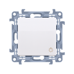 Lichttaster weiß 10AX mit Aufdruck 1-polig Kontakt Simon 10 CS1.01/11