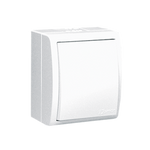 Taster/ Schließer 1polig mit Beleuchtung 10AX Aufputz weiß Kontakt Simon AQW1L/11