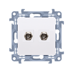 Doppelte Antennendose Typ F (Modul) weiß Simon 10