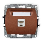 Einzelner Computer-Steckdosenmechanismus 1xRJ45, Kat. 5e, 8-polig braun 9GK-1