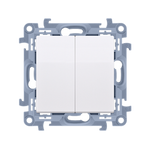 LED-beleuchteter Doppelschalter für die IP44-Version (Modul) 10AX 250V weiß Simon 10