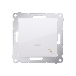 Treppenschalter (Modul) mit Aufdruck und Beleuchtung weiß Kontakt Simon 54 Premium DW6L.01/11