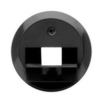 Zentralstück für UAE Steckdose 1930/Glas/Palazzo schwarz, glänzend 140701 HAGER