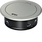 Leitungsauslass mit Metall Klappdeckel Spannbereich >32mm Silber LAR02MKS hager