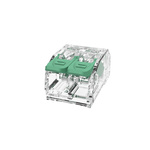 Installationsklemme mit Hebel für flexible und starre Leiter 2x 0,2–4 mm², grün – EDO412, EDO Technic