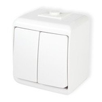 Lüsterklemme weiß IP54, 10AX 250V~ (Serie/Kategorie: JUNIOR) WHE-2