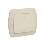 Doppelschalter 2fach 10AX beige nicht beleuchtet Kontakt Simon AW5/12