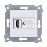 HDMI-Buchse mit Stecker Weiß 269/01E EXEN